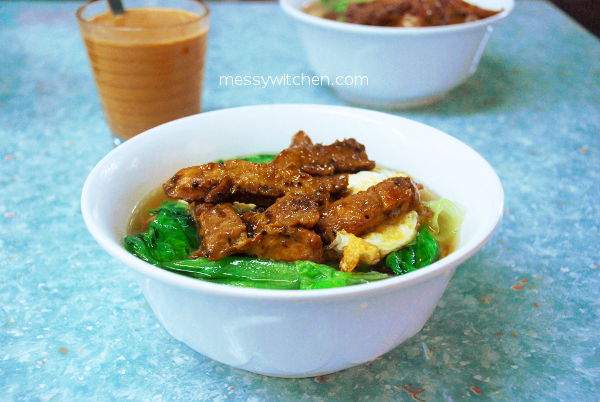 Pork Chop Noodles With Egg @ Bing Kee, Hong Kong